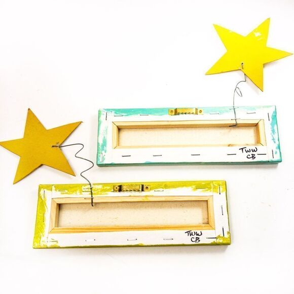 Handmade “Love” & “Wish” Inspiration Wall Art Mixed Media - Picture 3 of 9